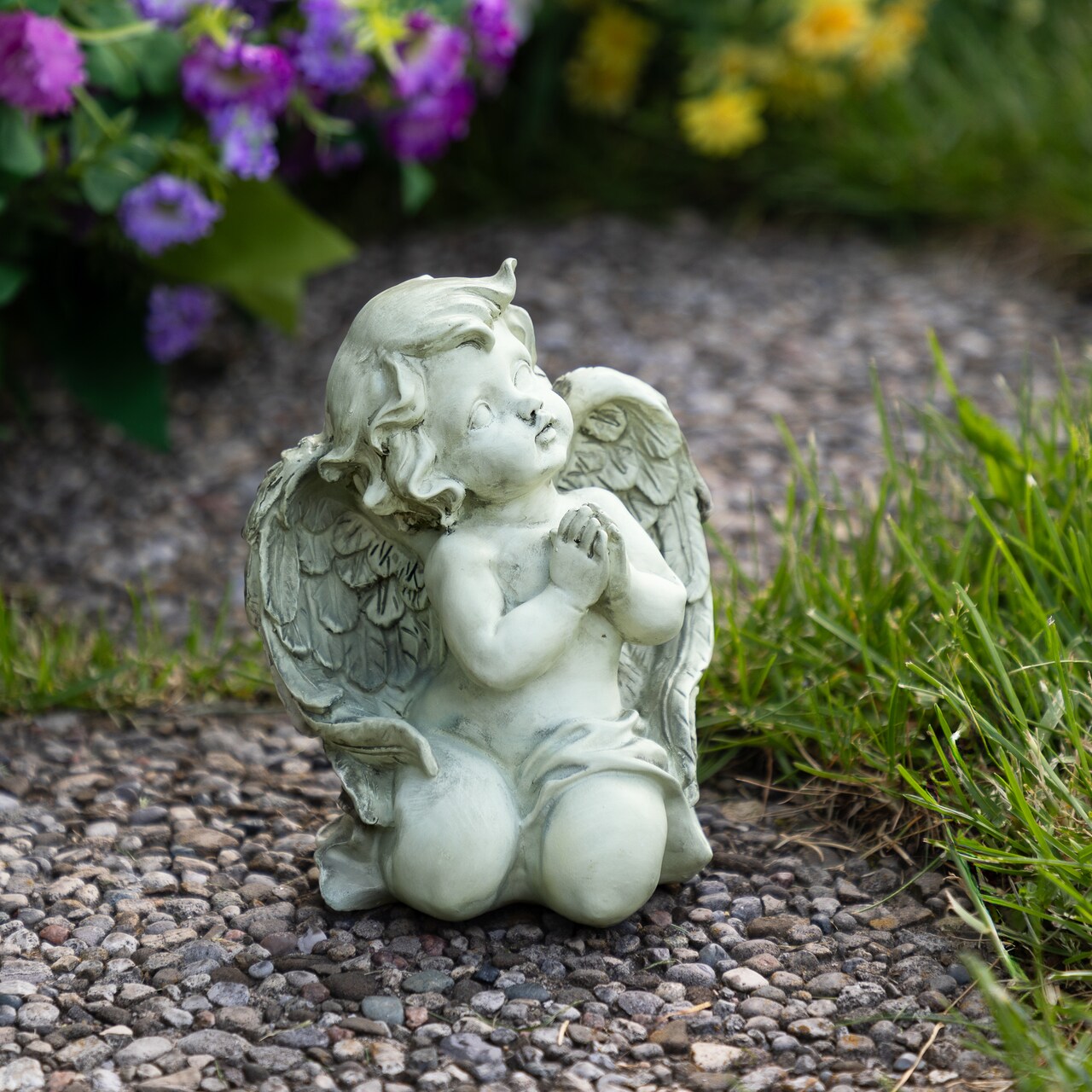 Northlight 6" Heavenly Gardens Praying Cherub Angel Outdoor Garden Statue